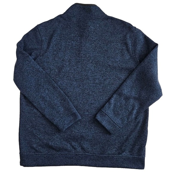 Eddie Bauer Sweater Mens 2XL Radiator Fleece Snap-T Mock Pullover Heathered Blue - Picture 4 of 6